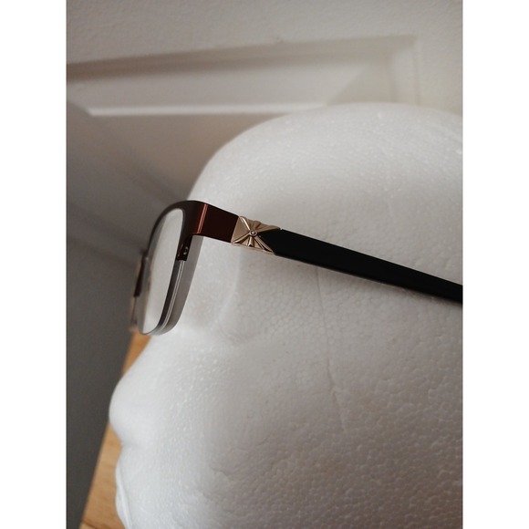 Kay Unger New York Eyeglass Frames Only Black Gold Tortoiseshell K180 BRN 53 17 - Picture 4 of 7